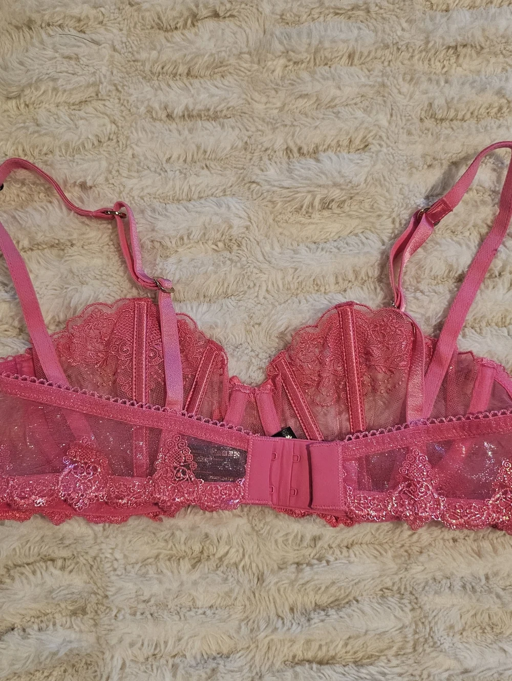Honey Birdette Natalie Wild Pink 34C/S - Picture 4 of 10